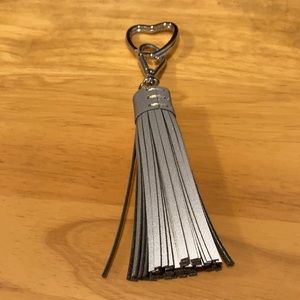 Heart keychain with reflective traffic safety visibility tassel